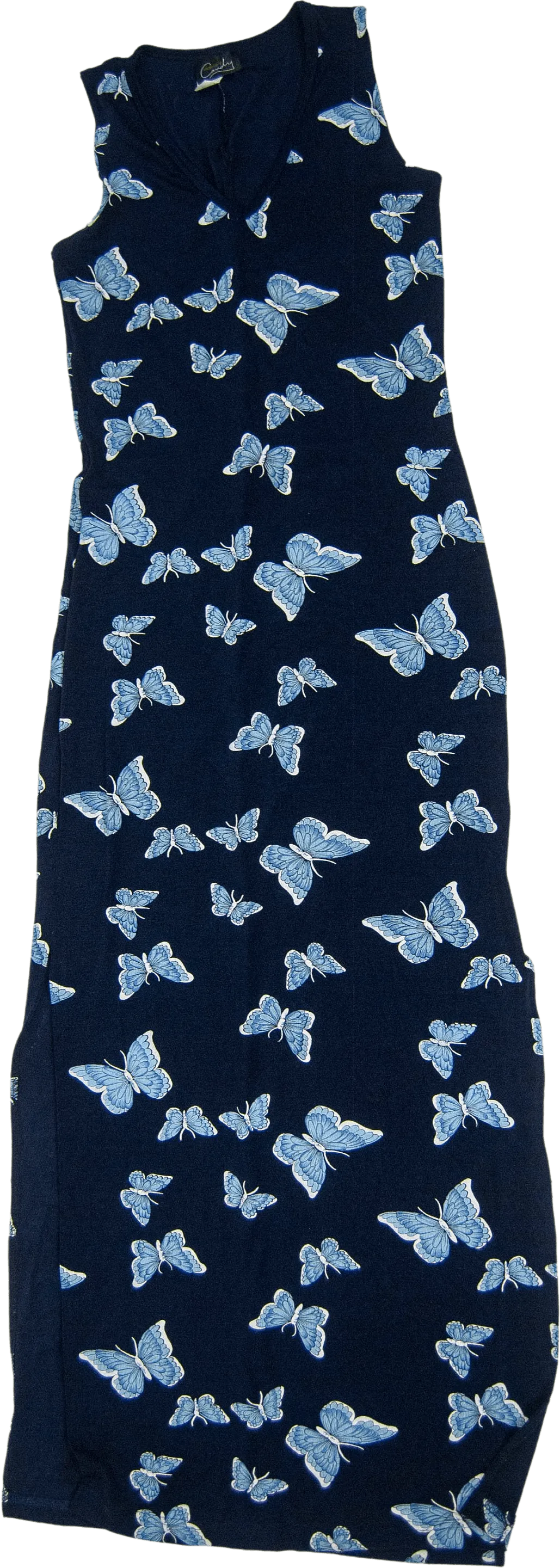 00's Sleeveless Butterfly Print Maxi Dress by Rocket Candy