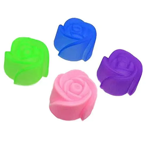 10X Silicone Rose Muffin Cookie Cup Cake Baking Mold Chocolate Jelly Maker Mould