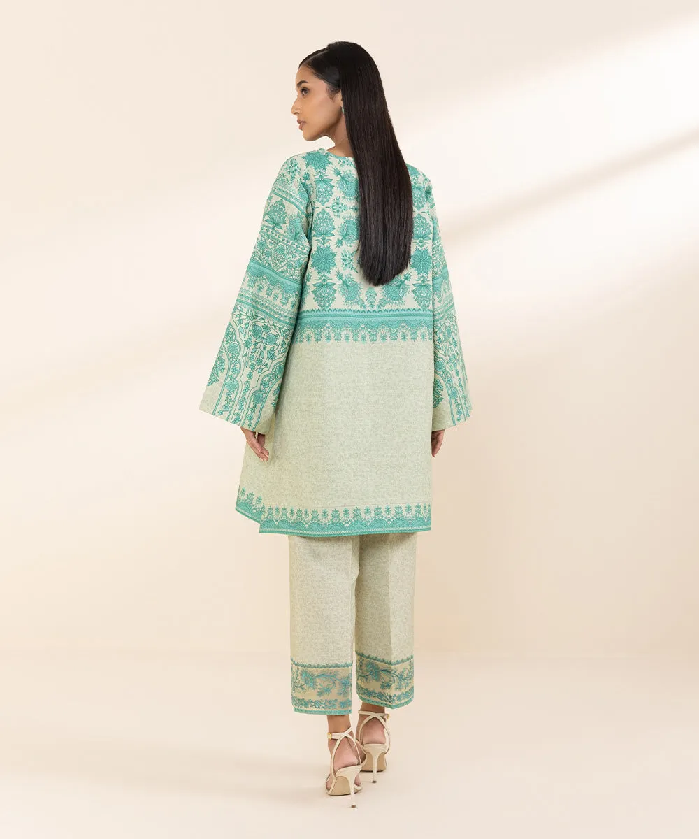 2 Piece - Embroidered Khaddar Suit