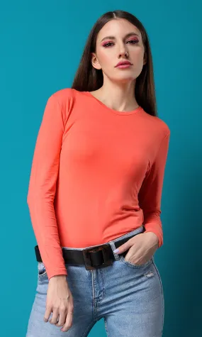 27922 Basic Slip On Coral Top