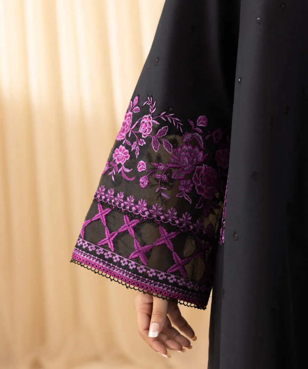 3 Piece - Embroidered Crosshatch Suit