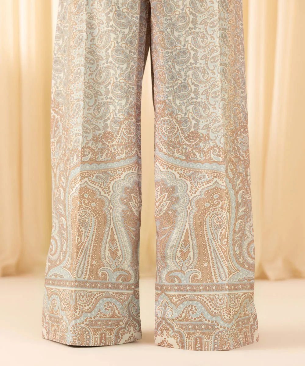 3 Piece -  Embroidered Silk Suit