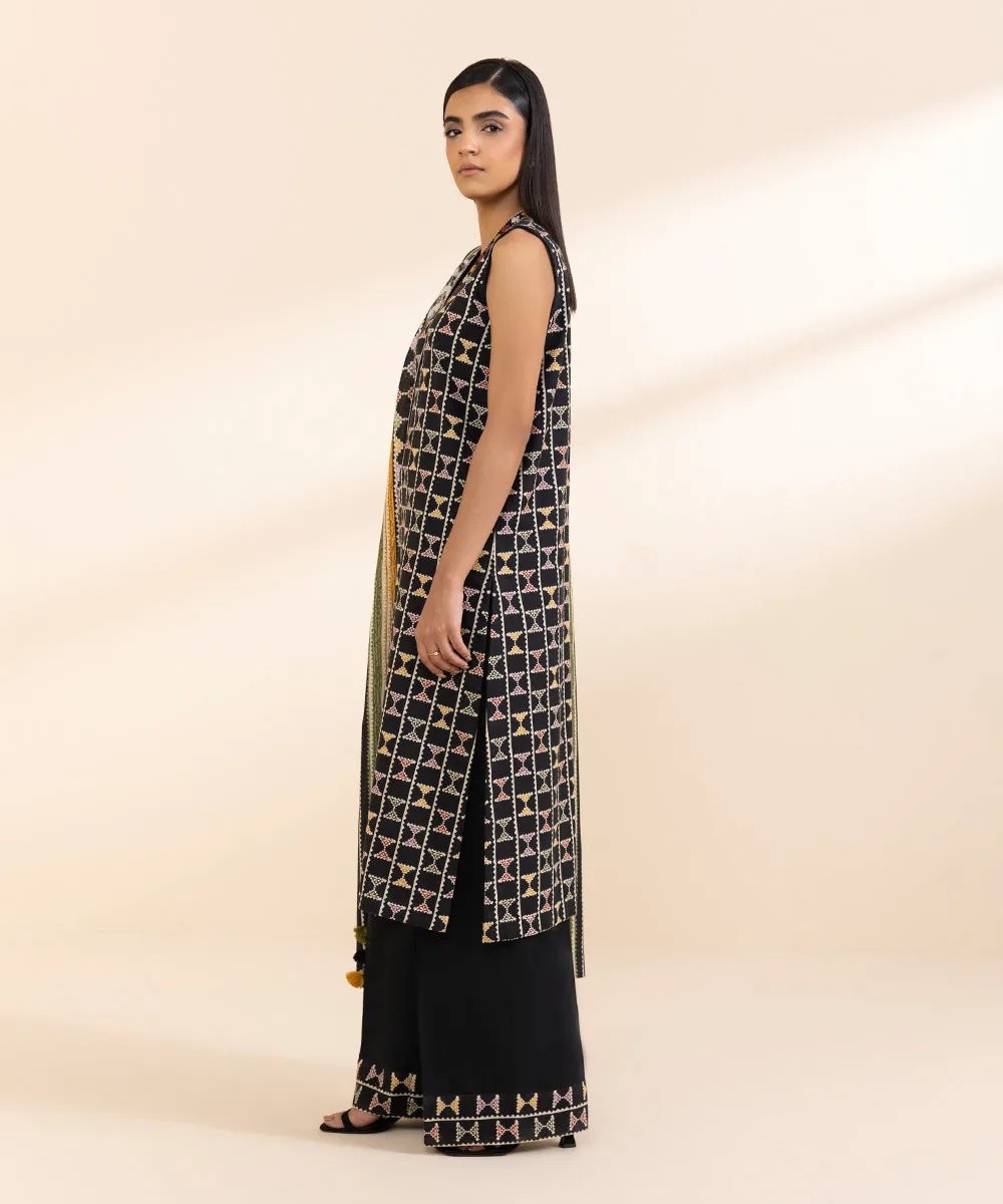 3 Piece - Printed Light Khaddar Suit