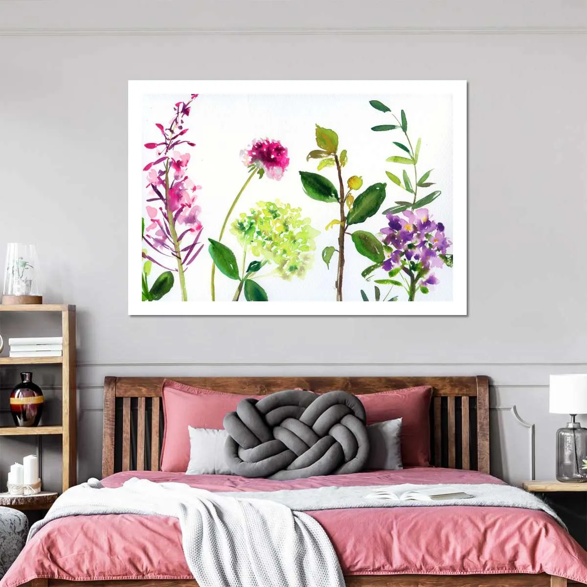 7 Branches - Flowers And Leaves Wall Art