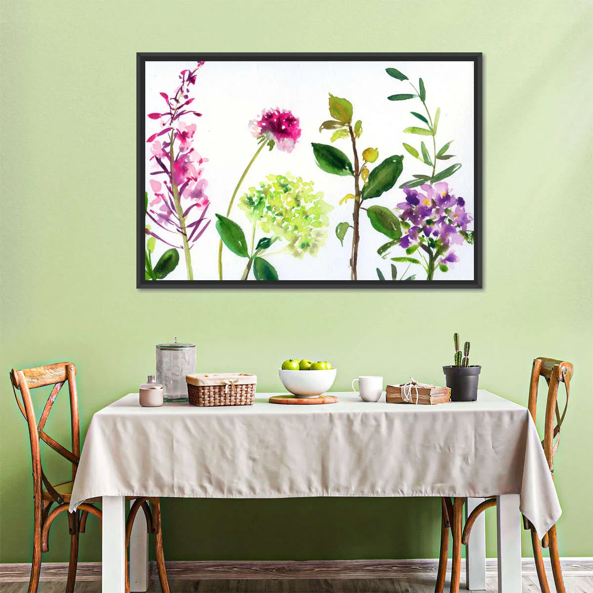 7 Branches - Flowers And Leaves Wall Art