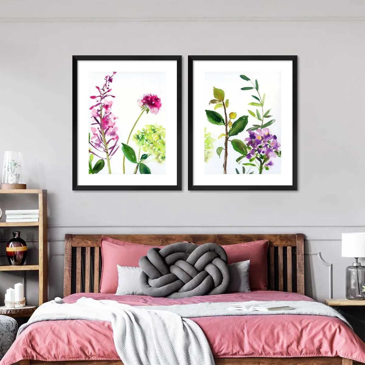 7 Branches - Flowers And Leaves Wall Art