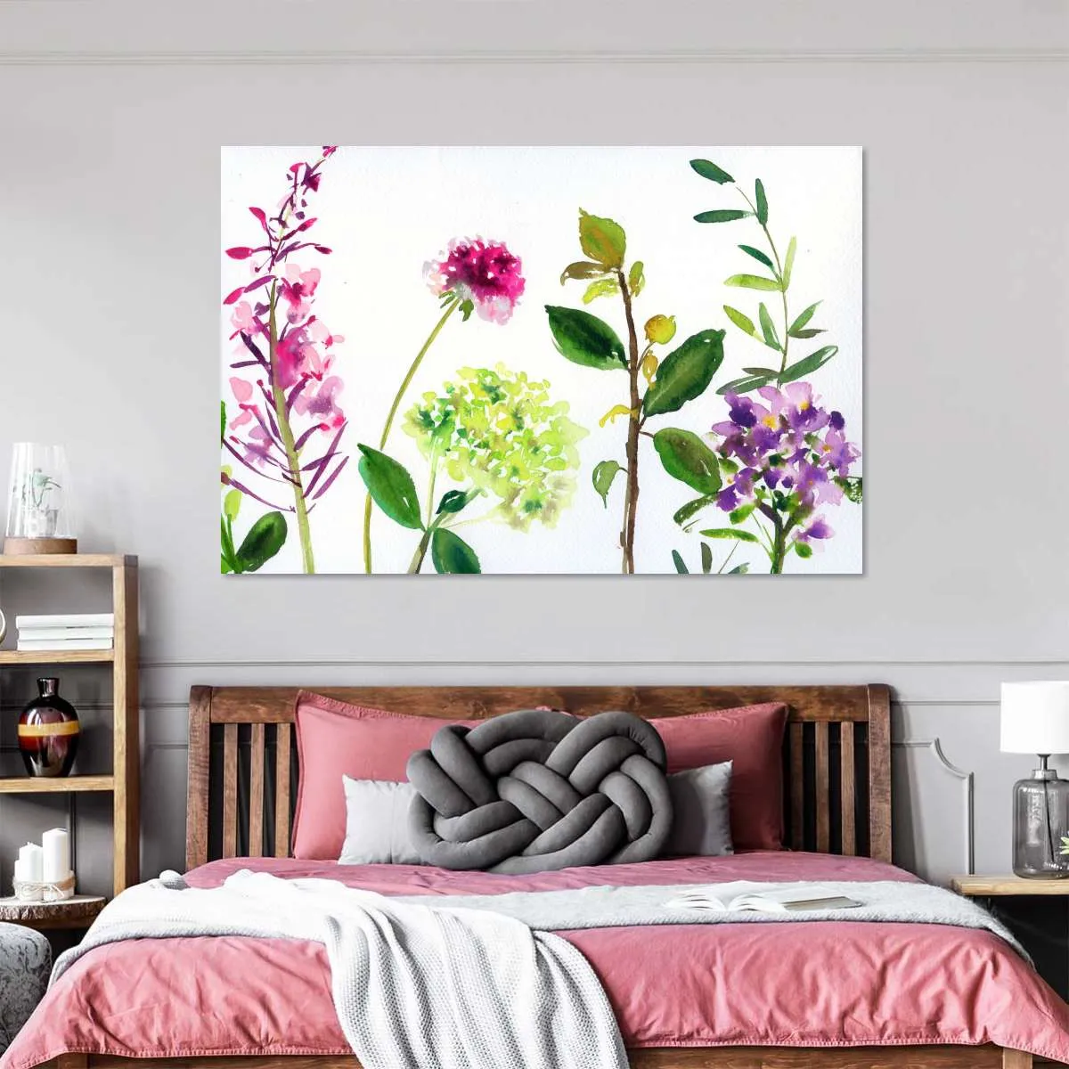 7 Branches - Flowers And Leaves Wall Art