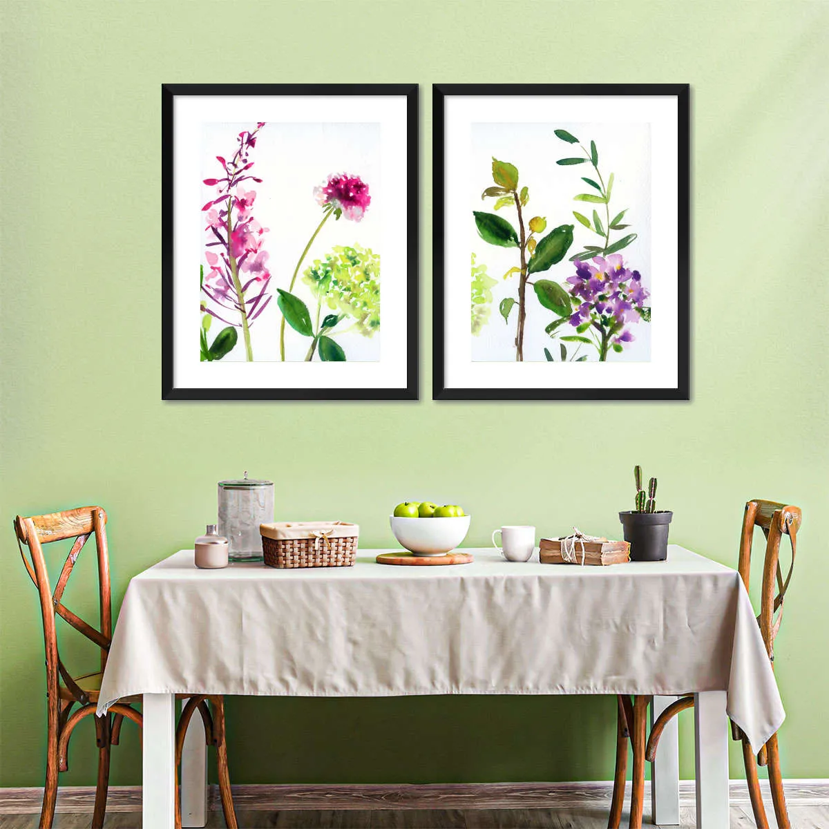 7 Branches - Flowers And Leaves Wall Art