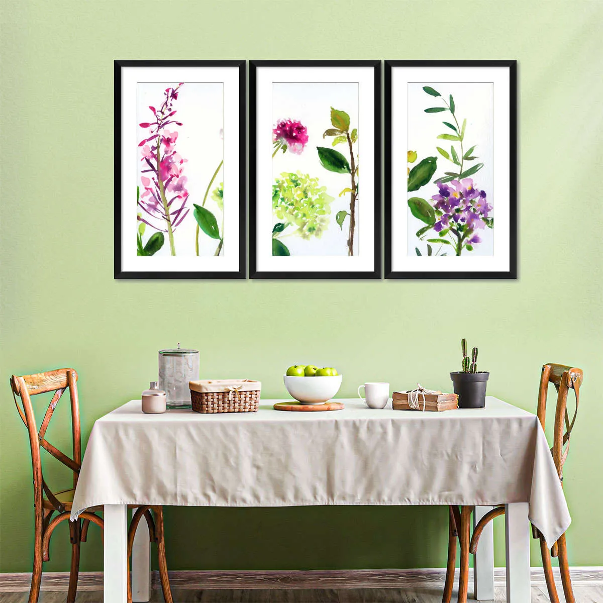 7 Branches - Flowers And Leaves Wall Art