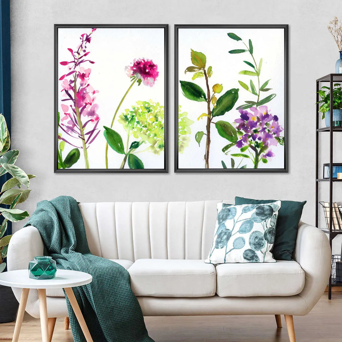 7 Branches - Flowers And Leaves Wall Art