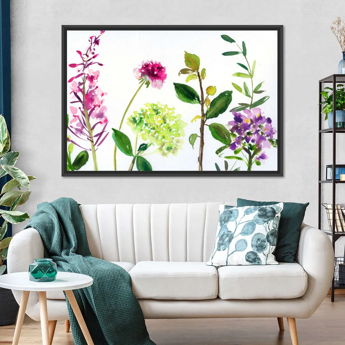 7 Branches - Flowers And Leaves Wall Art