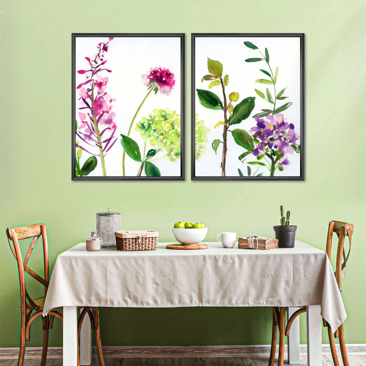 7 Branches - Flowers And Leaves Wall Art