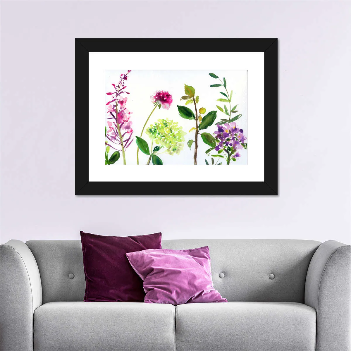 7 Branches - Flowers And Leaves Wall Art