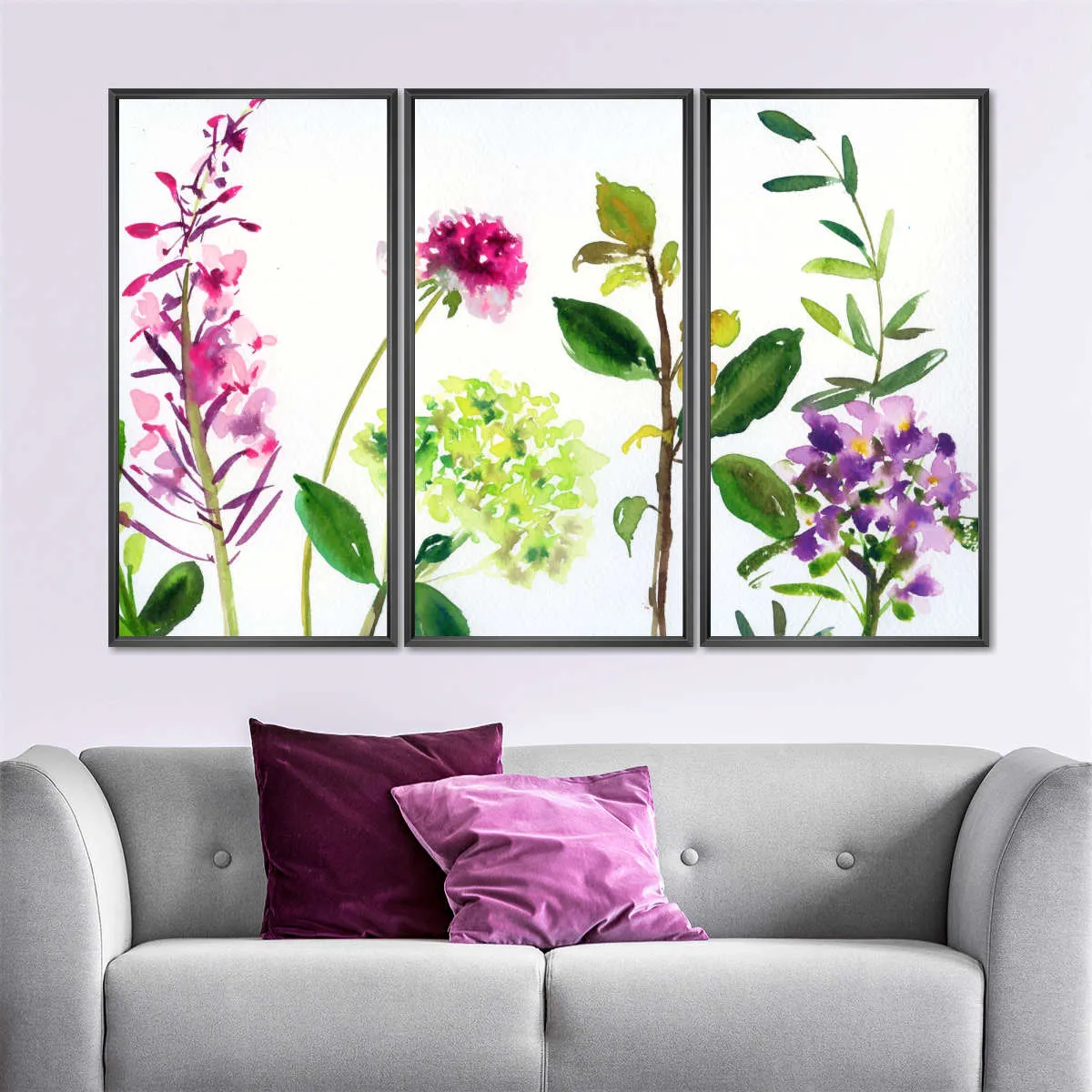 7 Branches - Flowers And Leaves Wall Art