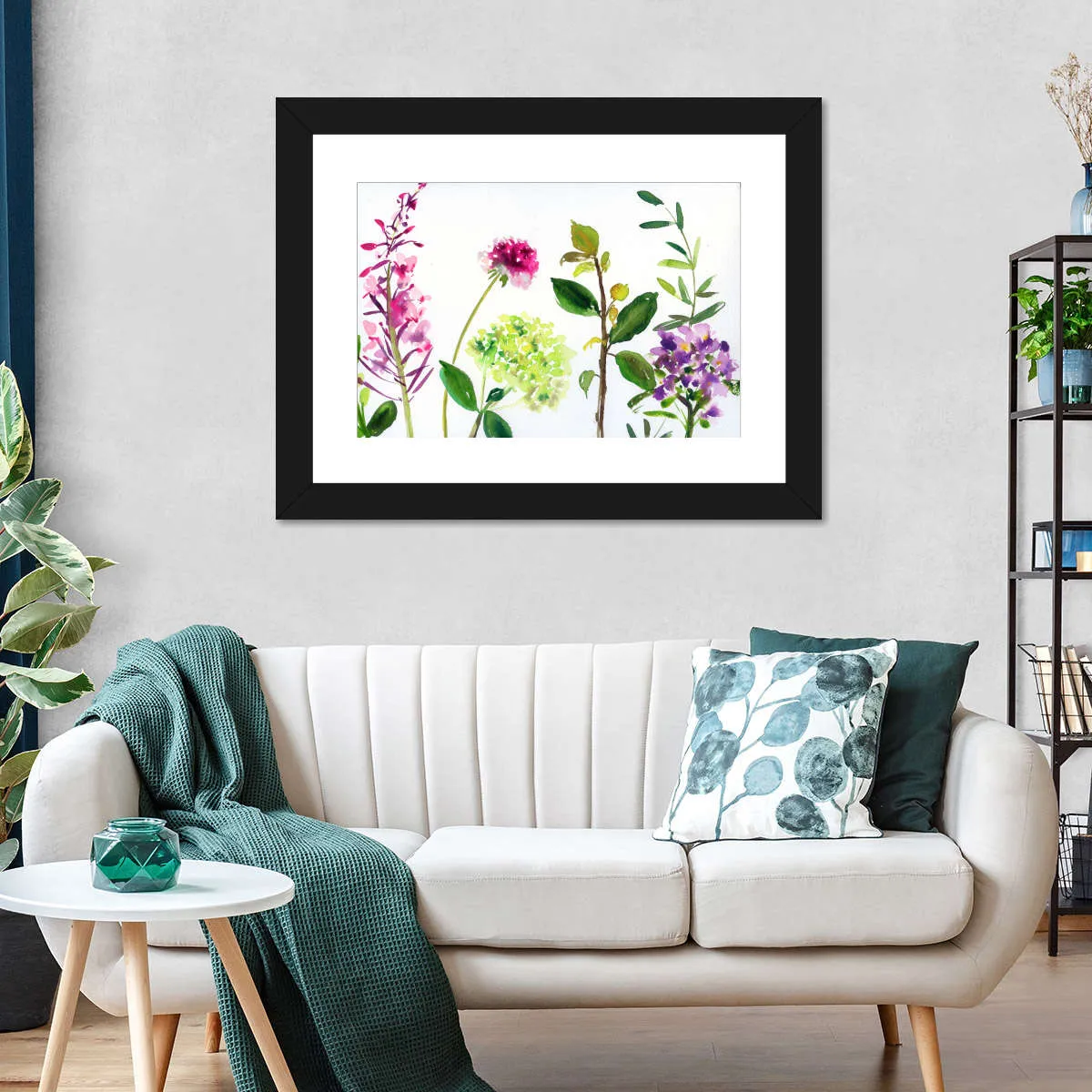 7 Branches - Flowers And Leaves Wall Art