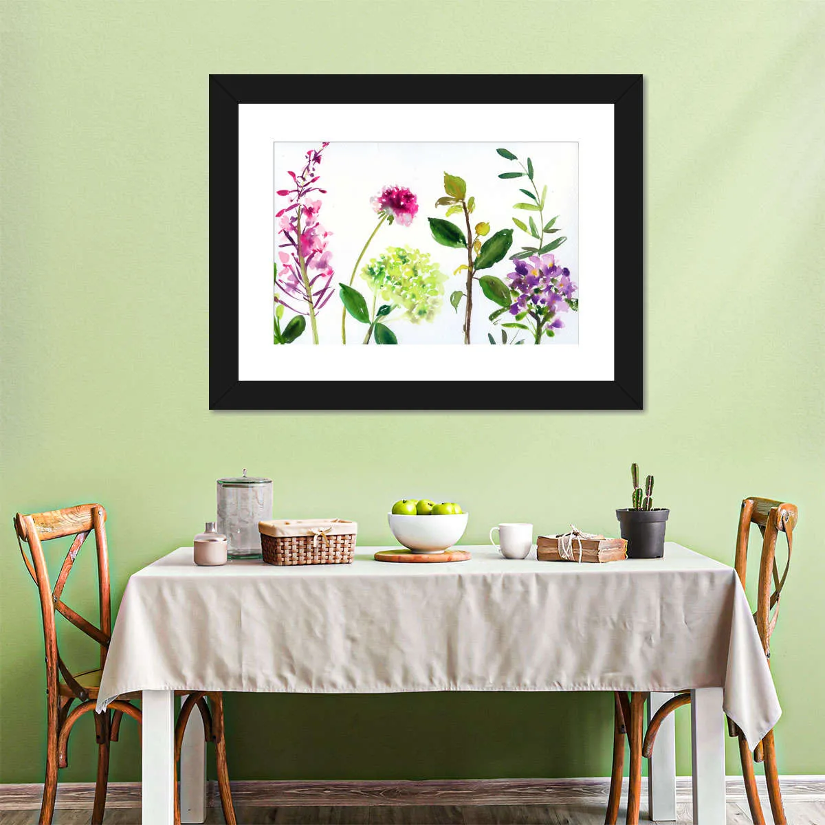 7 Branches - Flowers And Leaves Wall Art