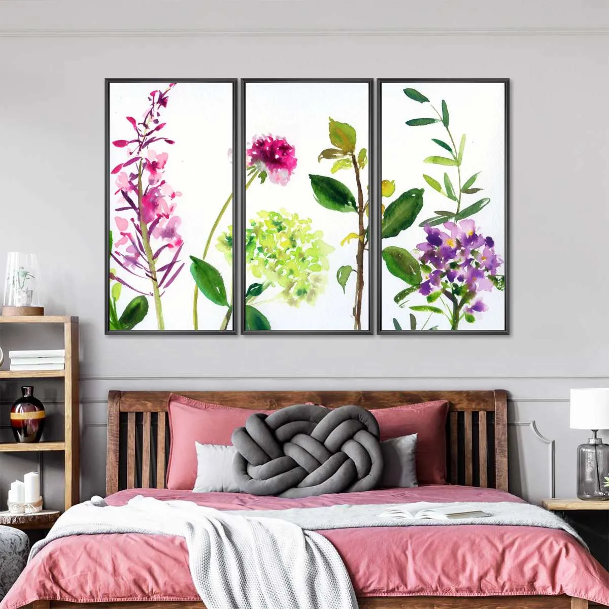 7 Branches - Flowers And Leaves Wall Art