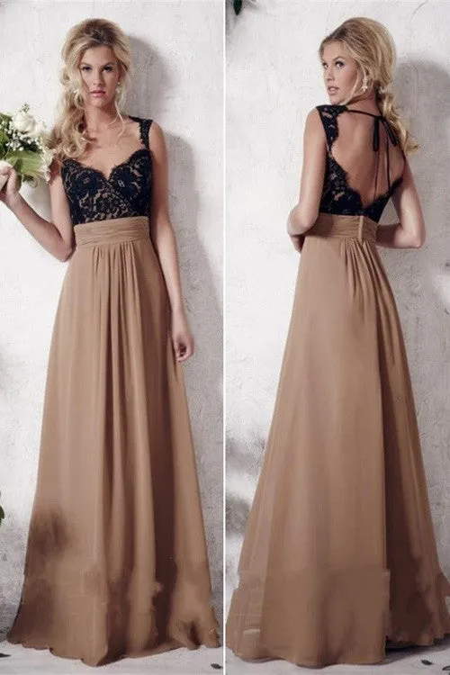 A-line Lace Prom Dresses,Wedding Party Dresses,Long Bridesmaid Dresses,Bridal Gowns,SVD398