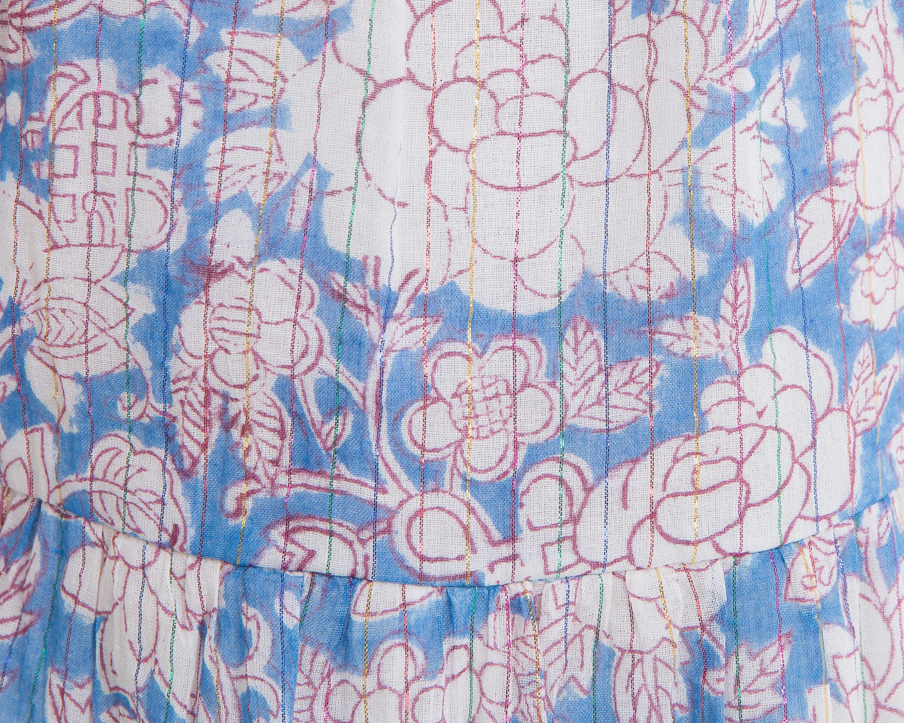 Abigail Cavern Dress (Pink & Blue Floral Print)