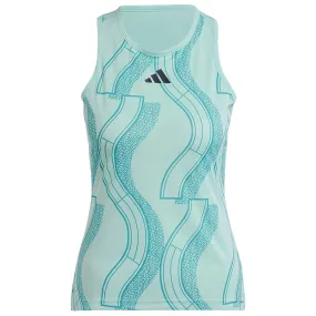 adidas Women's Club Graphic Tank - Semi Flash Aqua