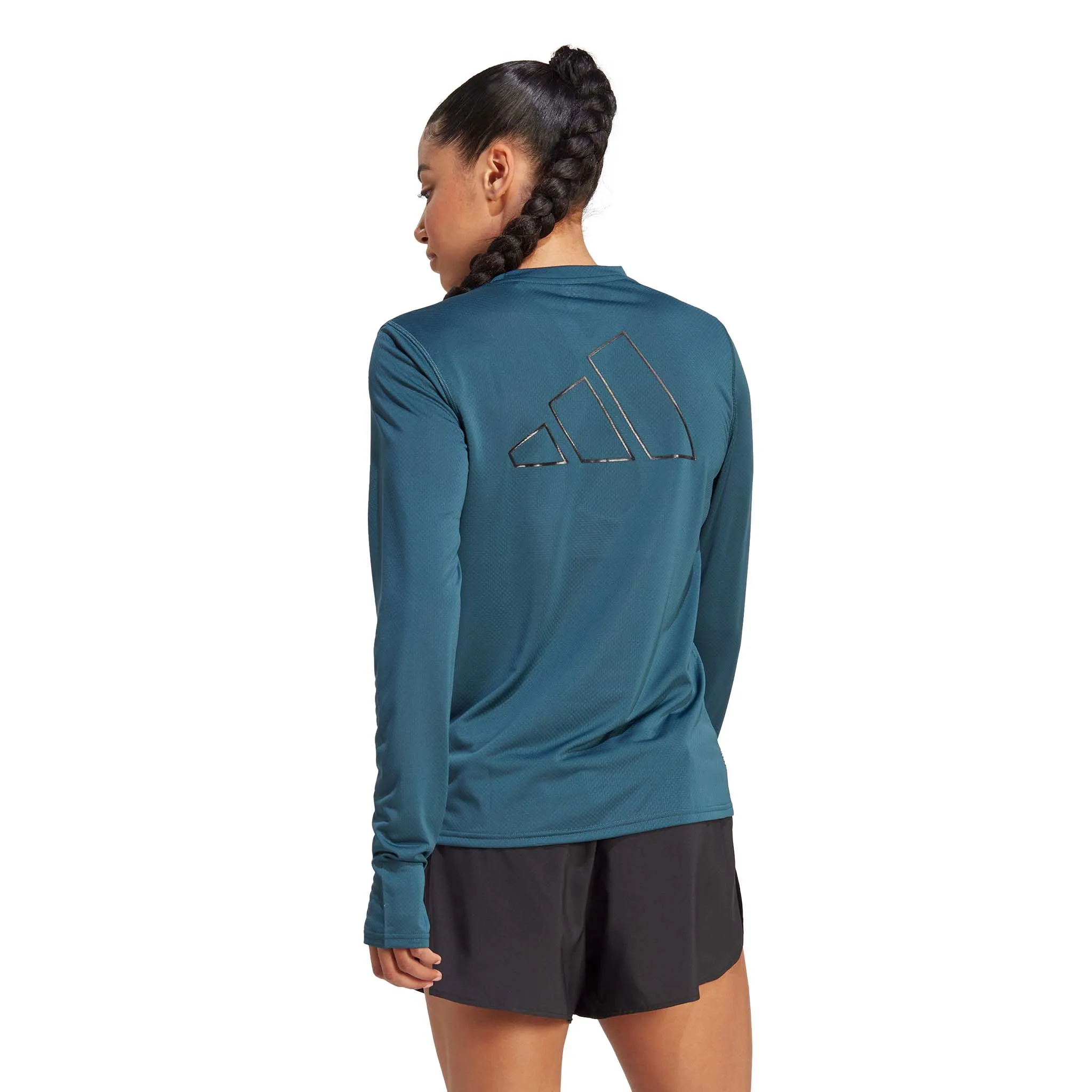 adidas | Women's Run Icons Running Long-Sleeve Top - Arctic Night