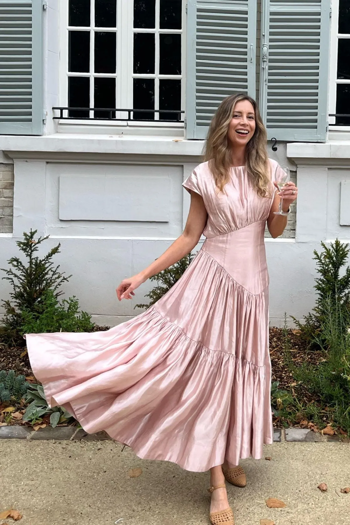 AJE Serendipity Reflection Midi Dress (Blush) - RRP $595