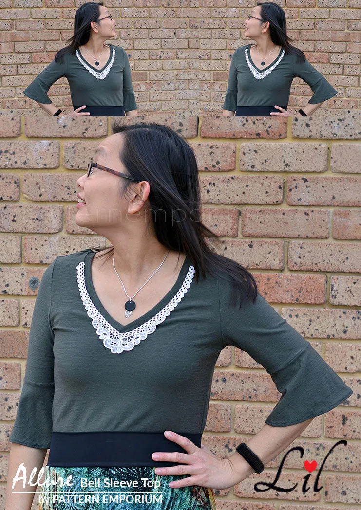 Allure | Bell Sleeve Top Sewing Pattern