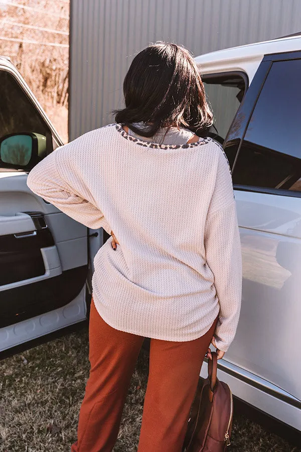 Already Infatuated Waffle Knit Top