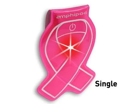 Amphipod Vizlet LED Pink Ribbon Wearable Reflector (Single)