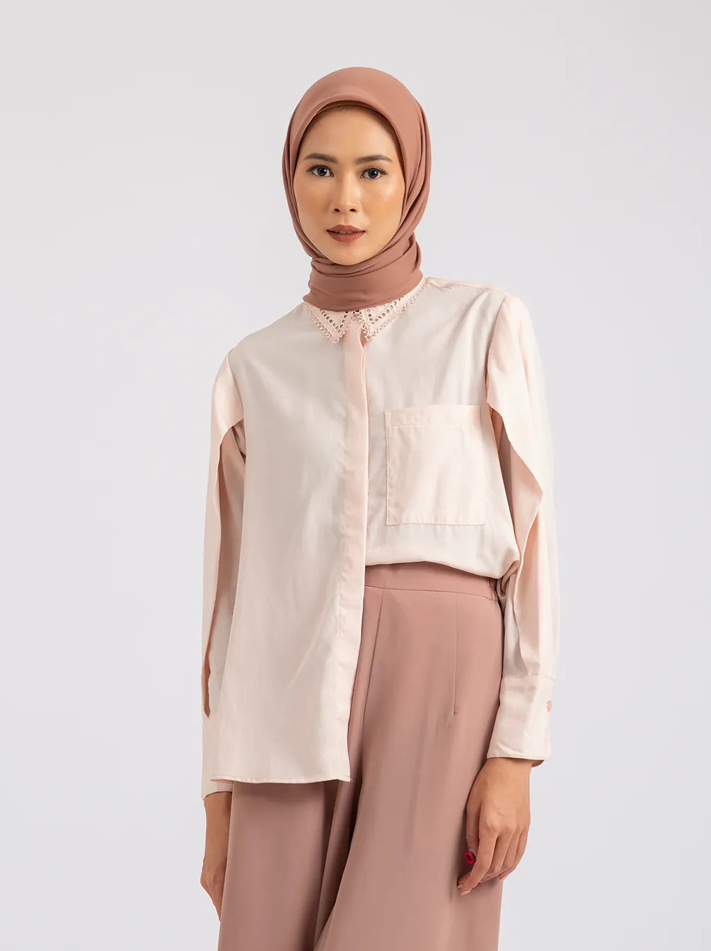 AYDA TOP PLAIN BLUSH