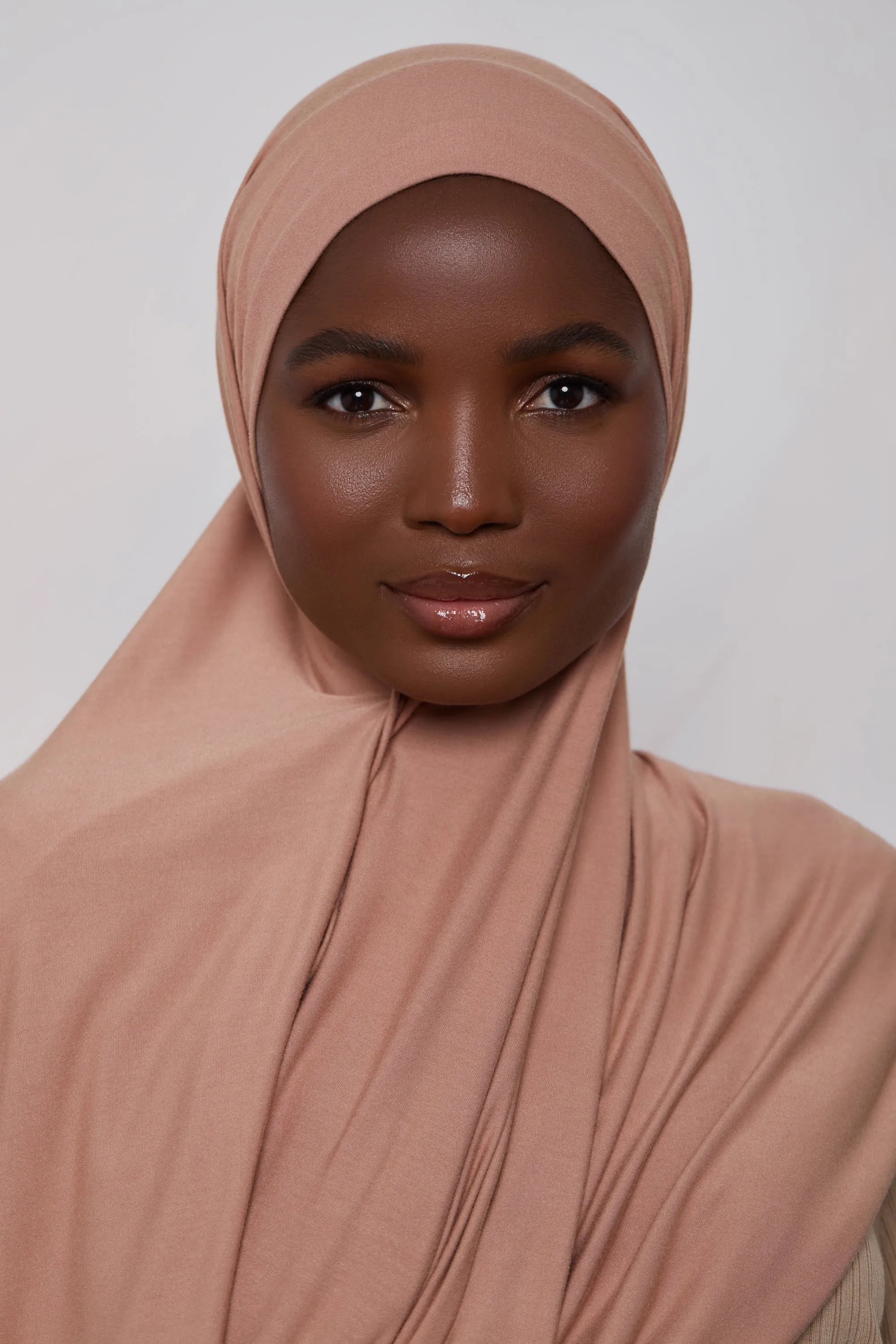 Bamboo Jersey Hijab - Cafe au Lait