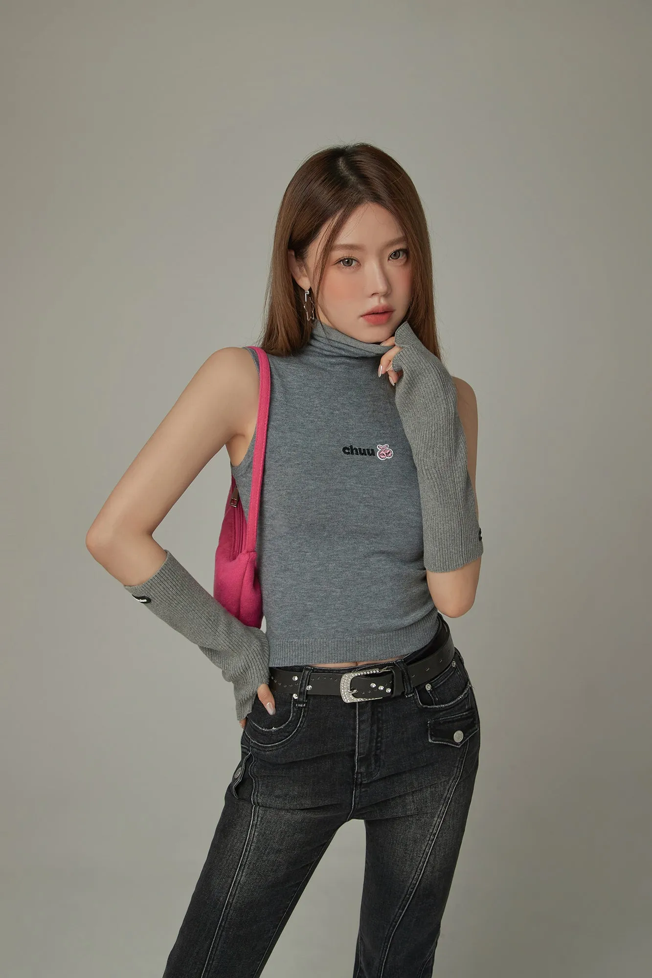 Basic Turtle Neck Sleeveless Top