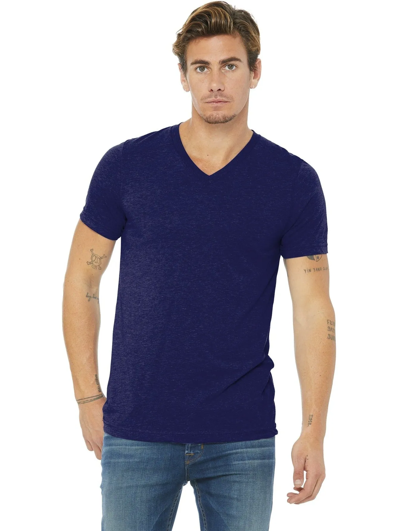 Bella Canvas Unisex Triblend Short Sleeve V-Neck Tee