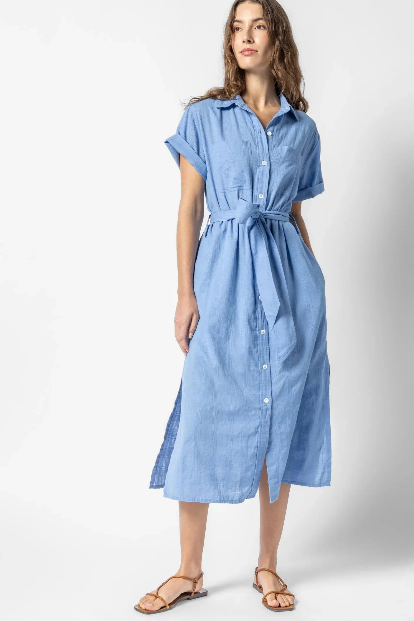 BELTED SHIRT DRESS