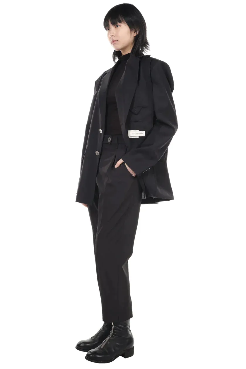 Black Panelled Blazer