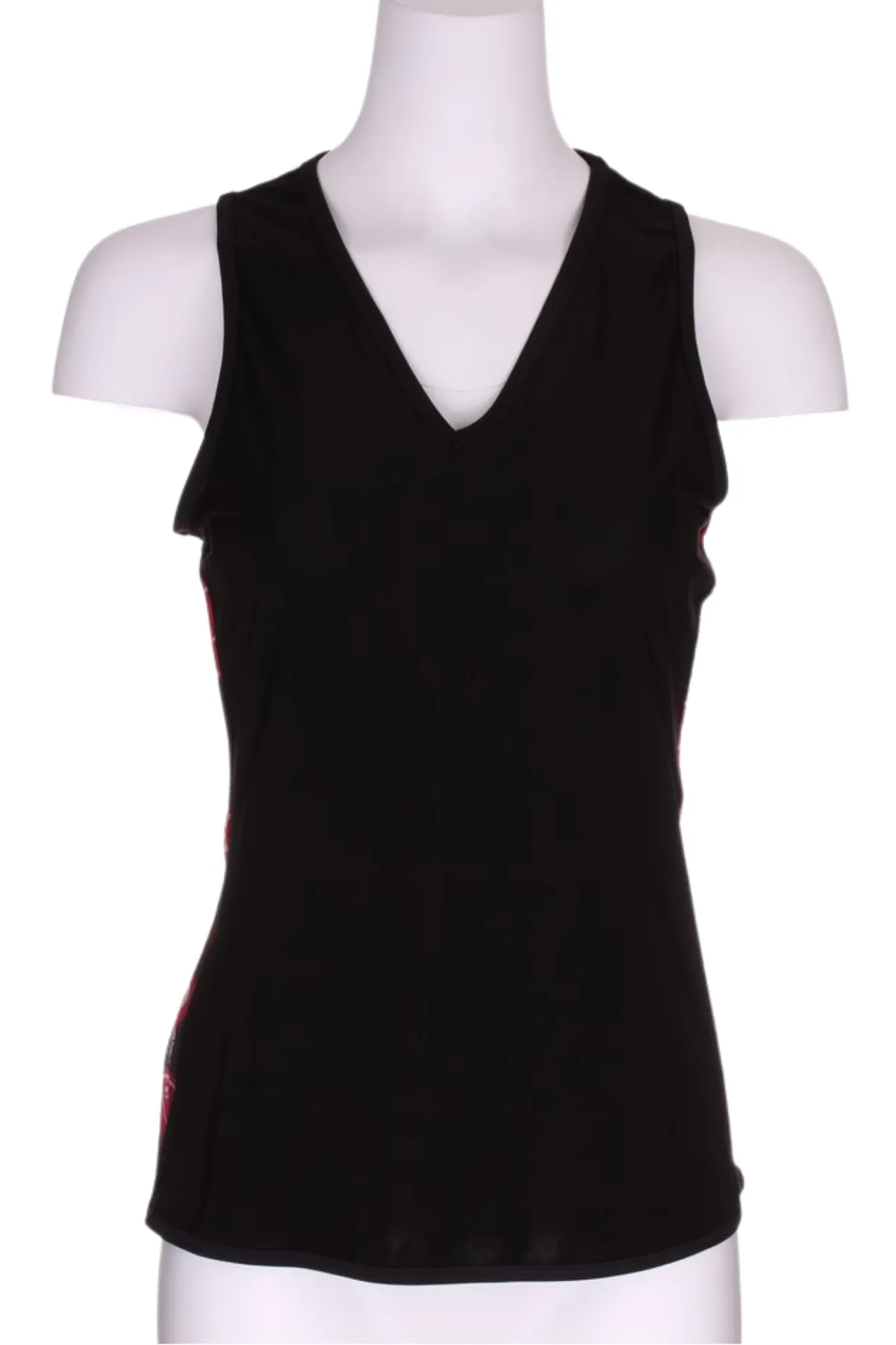 Black Vee Tank with Heart Mesh Back