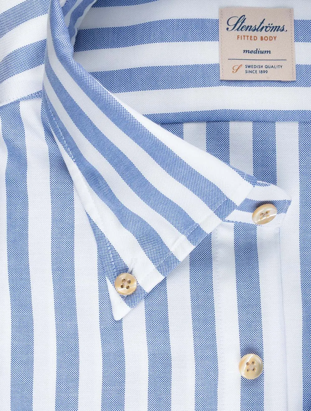 Blue Barstripe Fitted Body Shirt