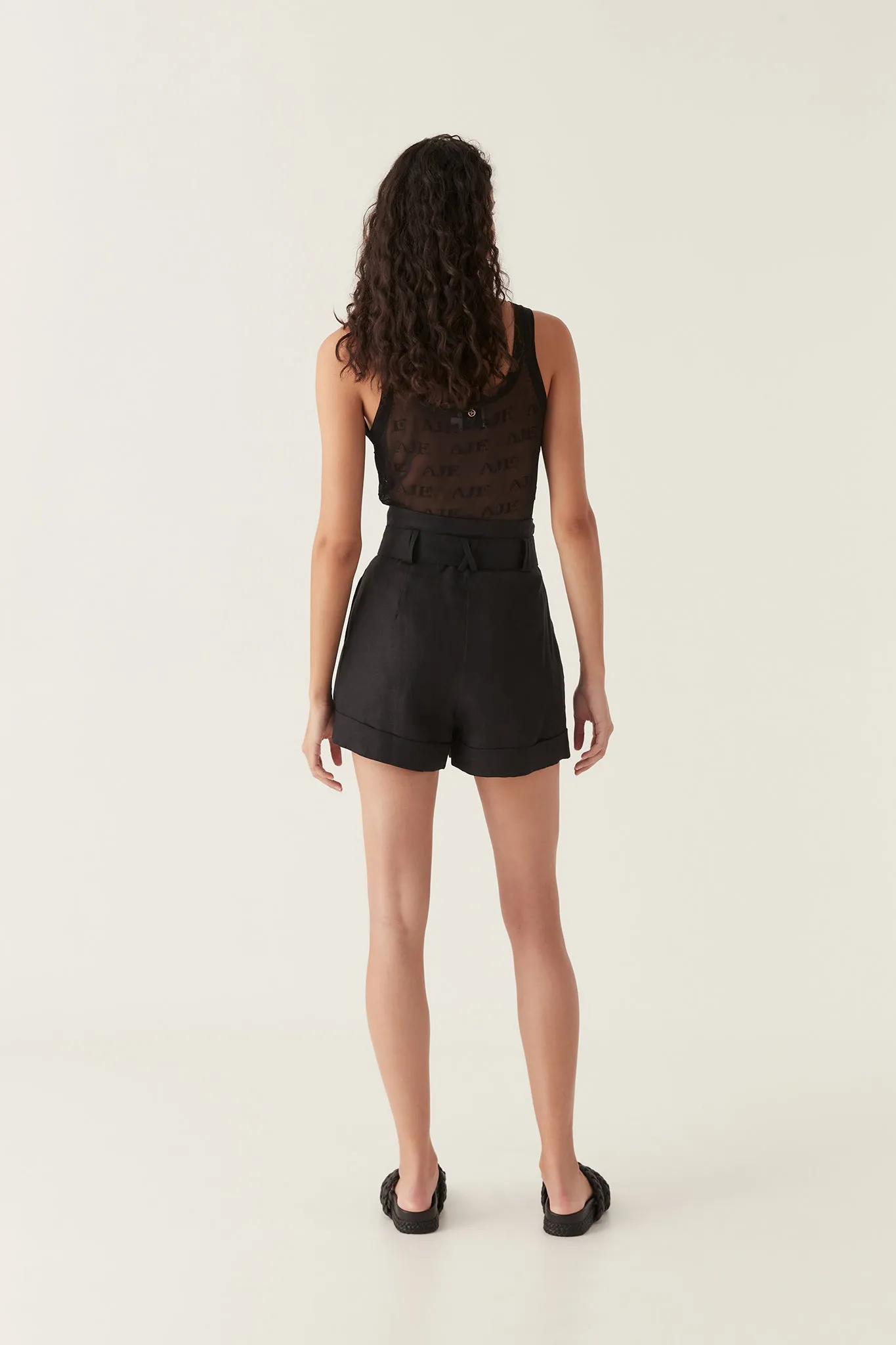 Byblos Belted Linen Short