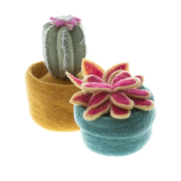 Cactus Pot Felt Flower