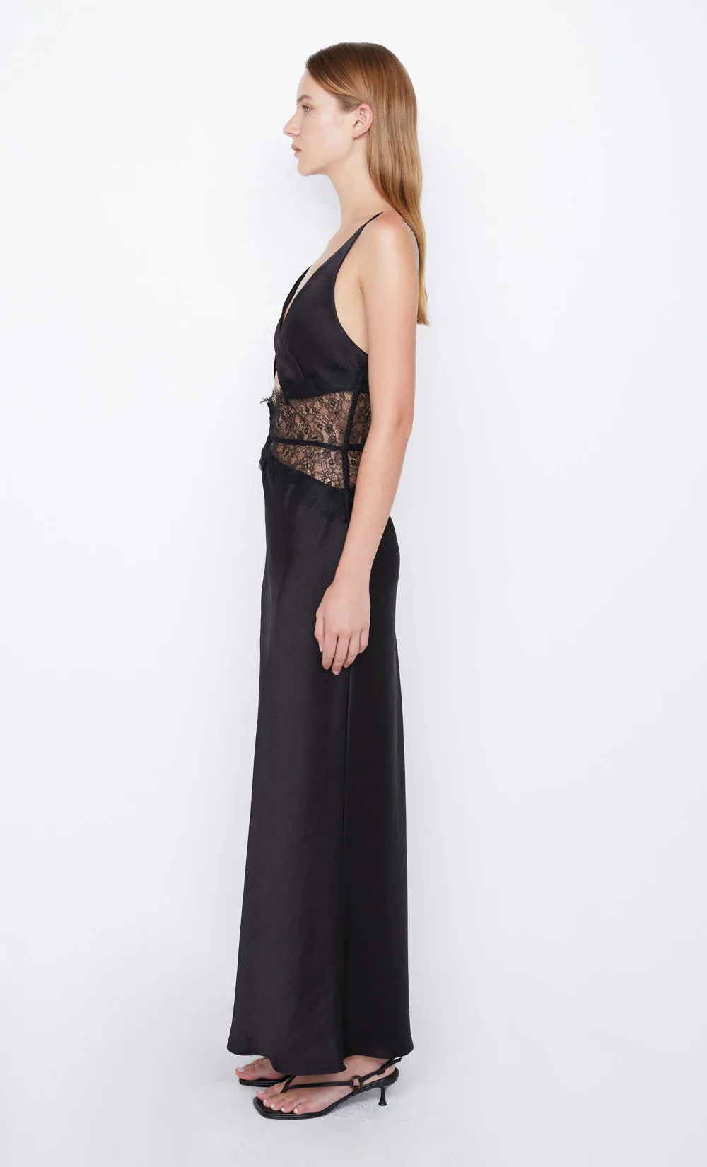 CAMILLE MAXI DRESS - BLACK/BLACK