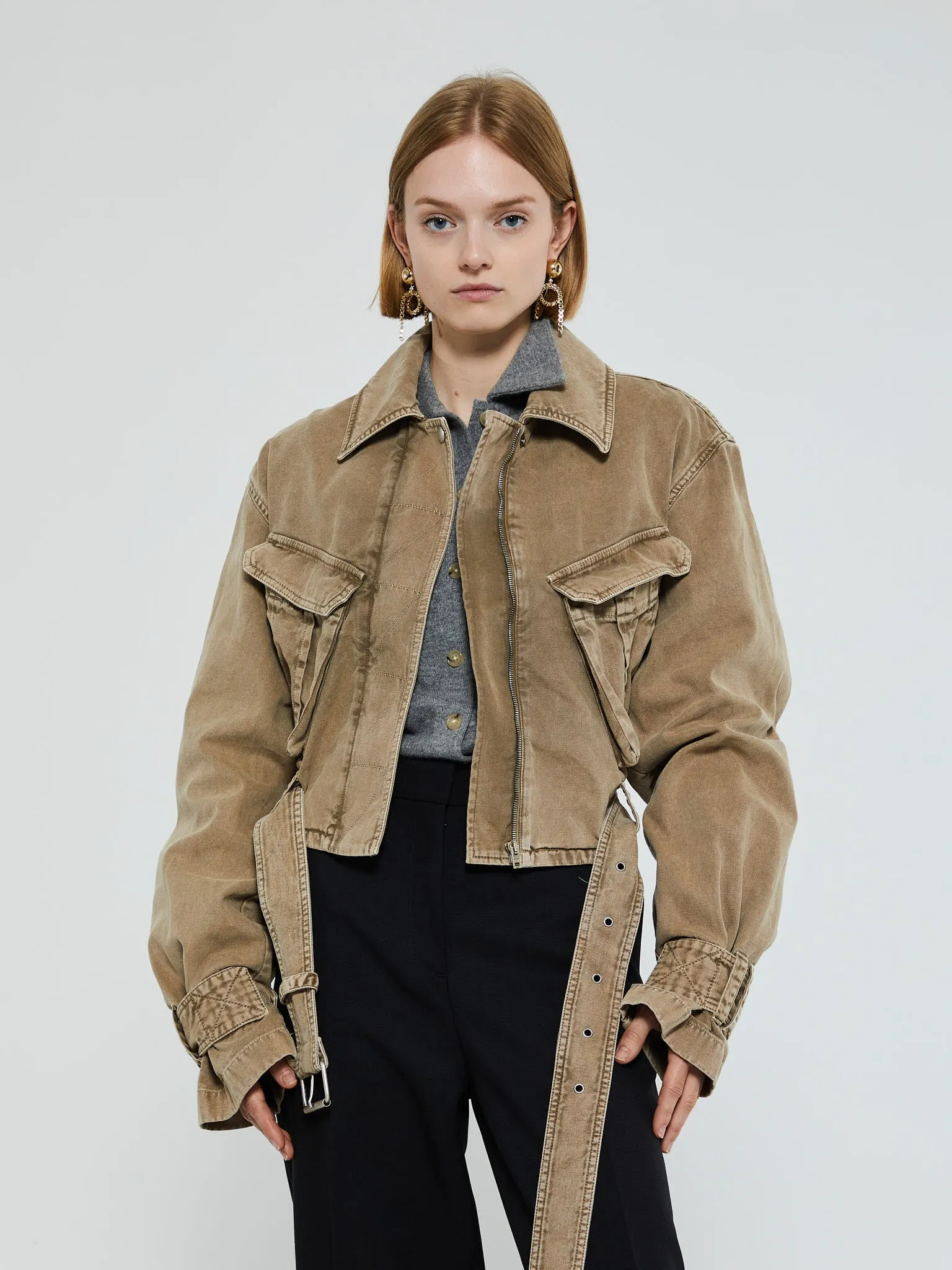 Canvas Jacket in Light Brown