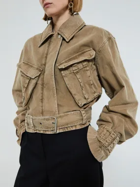 Canvas Jacket in Light Brown