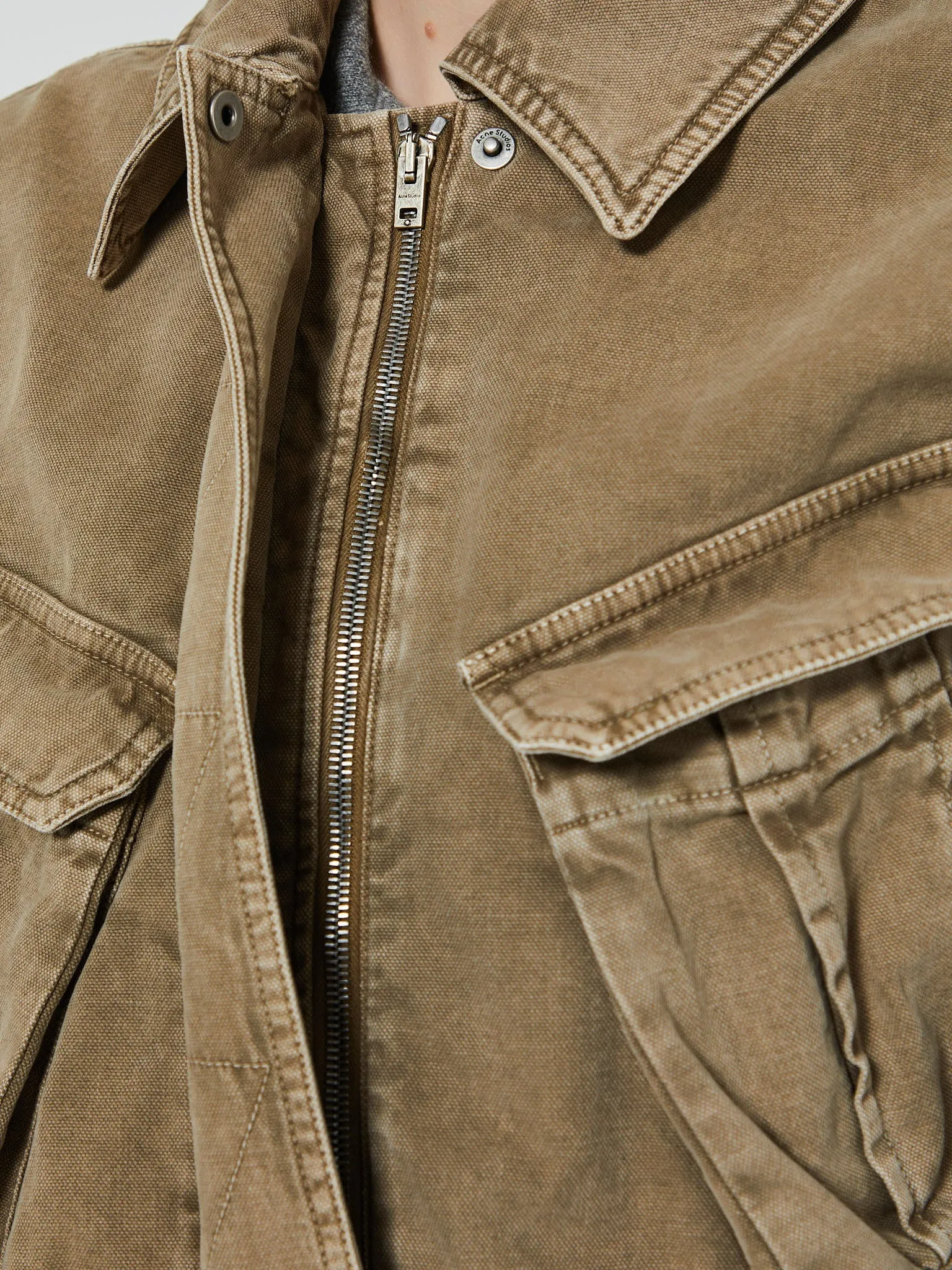 Canvas Jacket in Light Brown