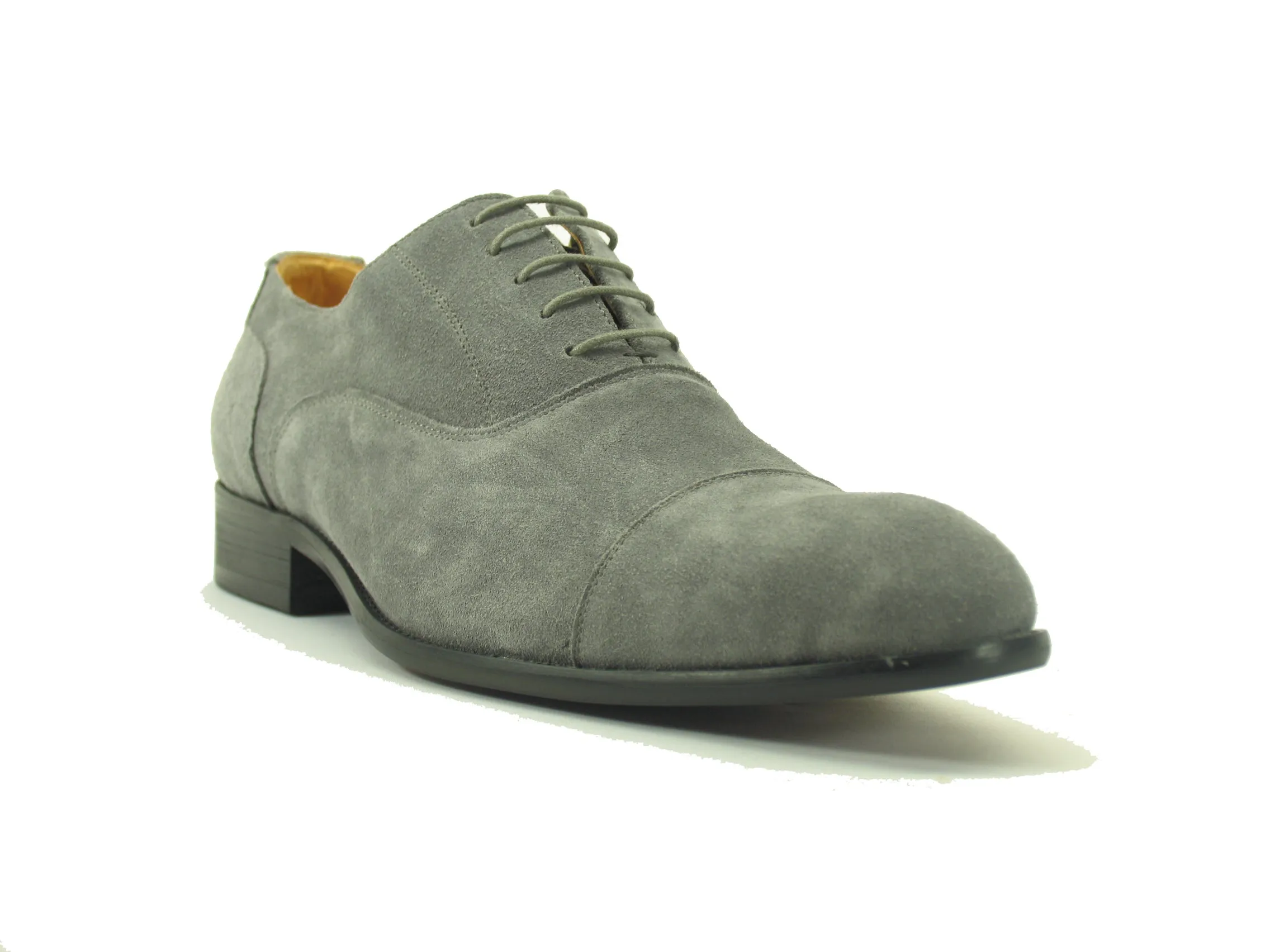 Cap Toe Suede Lace-up Shoe