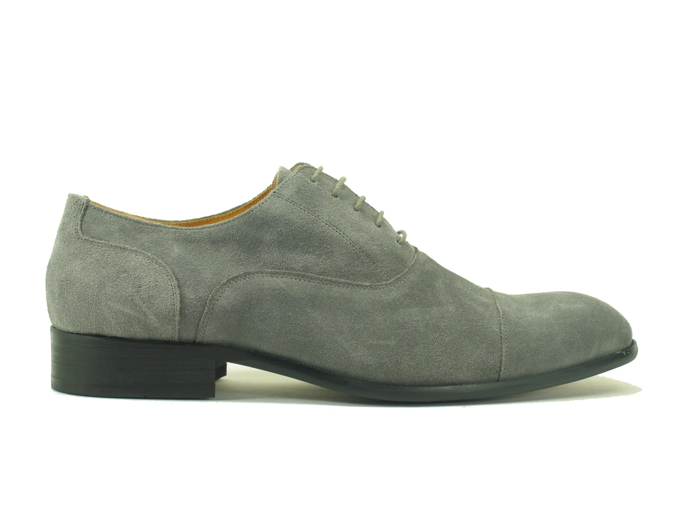 Cap Toe Suede Lace-up Shoe