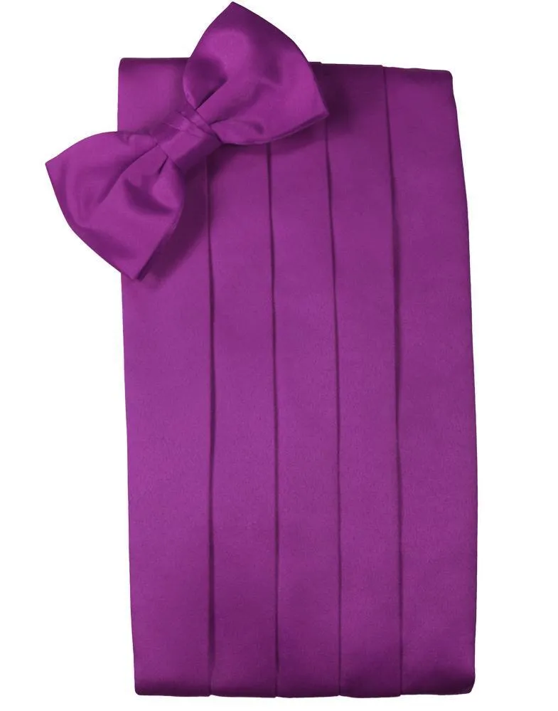 Cassis Luxury Satin Cummerbund