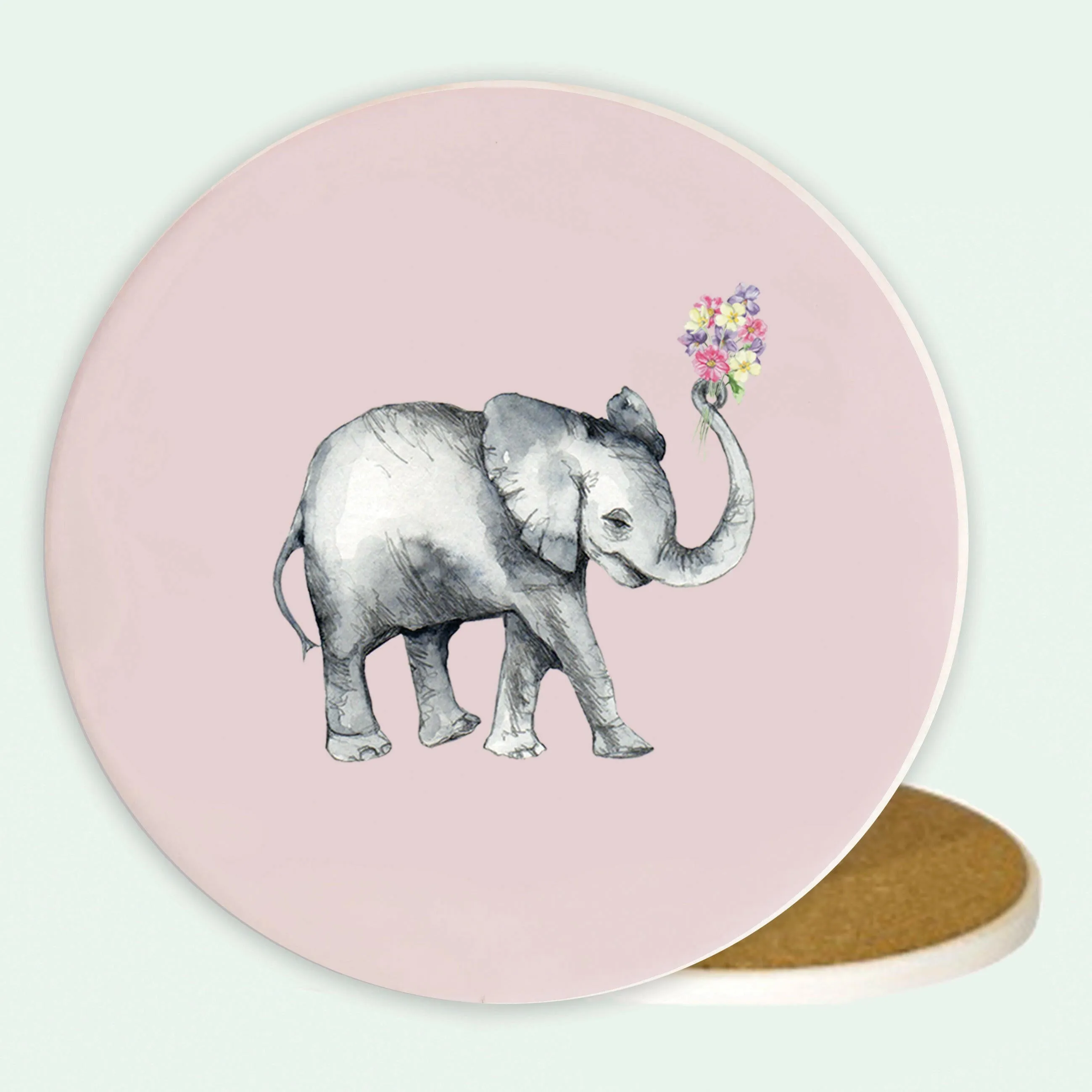 Ceramic Coaster - Elephant