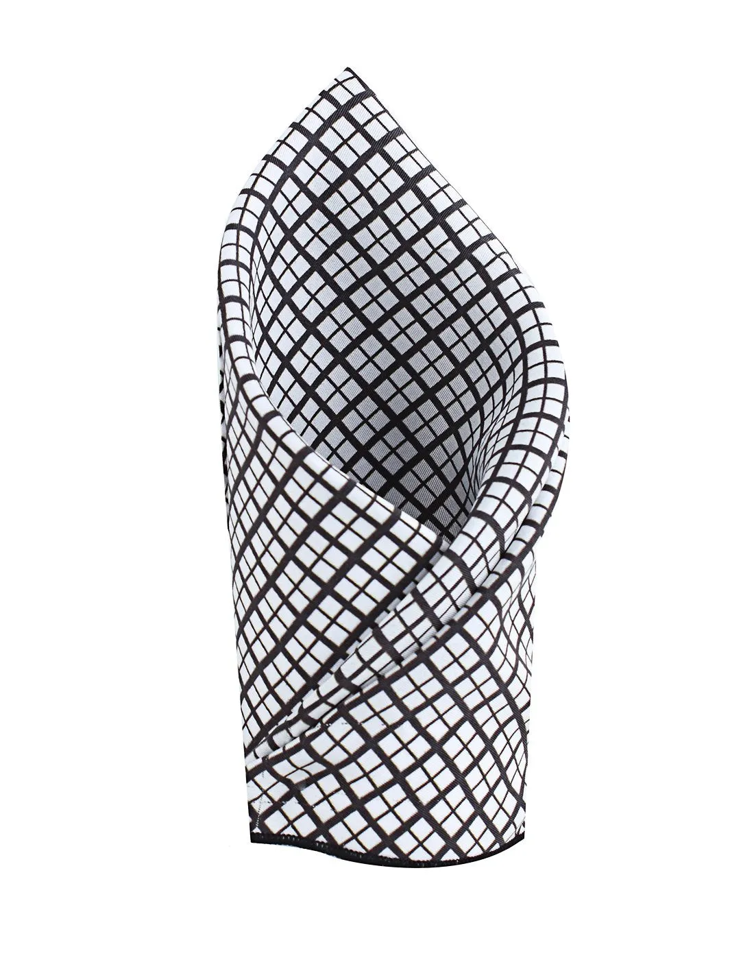 Chokore Black & White Pocket Square - Plaids line