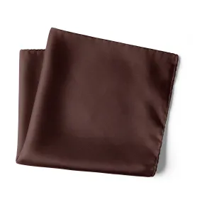 Chokore Brown Satin Silk pocket square from the Sollids Line