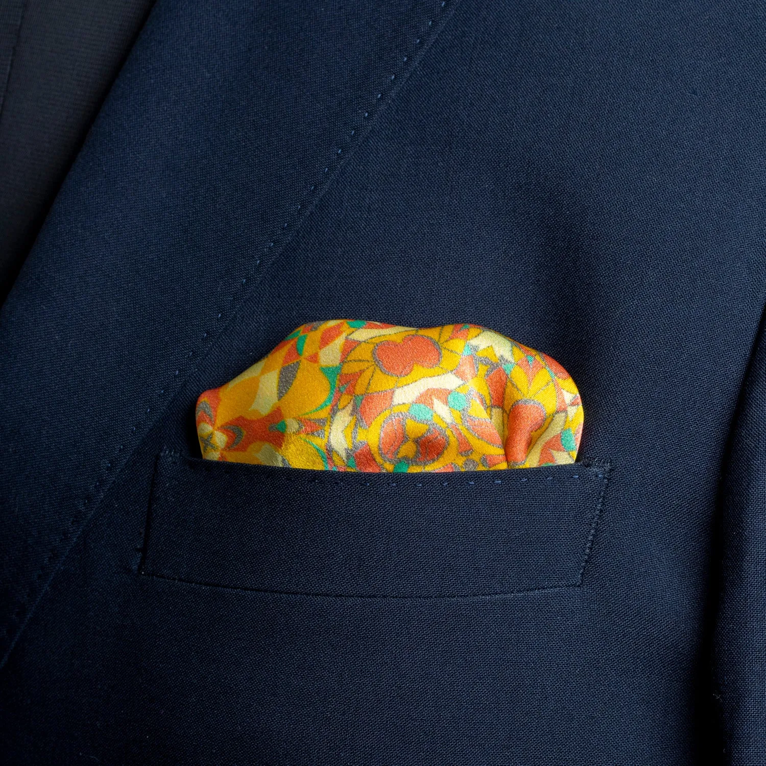 Chokore Multicoloured Satin Silk pocket square from the Indian at Heart Collection